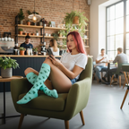 Chaussettes de compression - Cactus