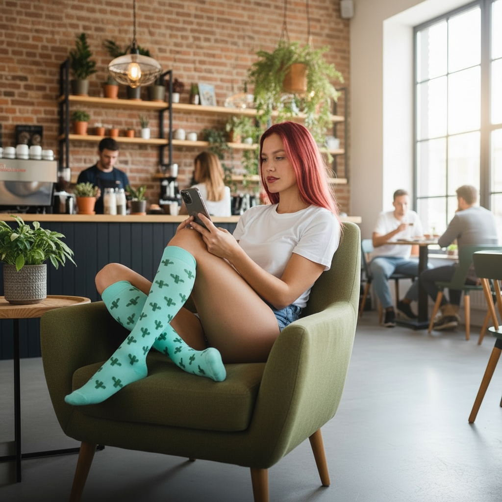 Chaussettes de compression - Cactus